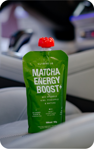 Snacking rituals healthy snacks for travel Nutrino Lab Energy Boost Matcha Energy Boost close up 1