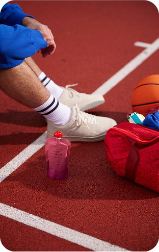 Snacking rituals simple habits significant benefits man legs on basketball court doing sports Root Power